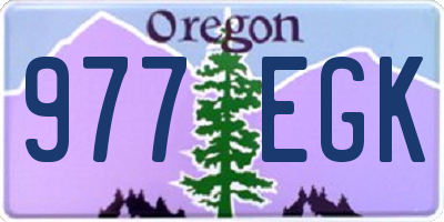 OR license plate 977EGK