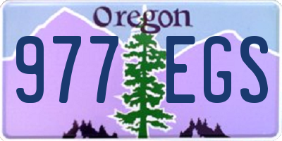 OR license plate 977EGS