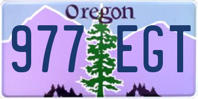 OR license plate 977EGT
