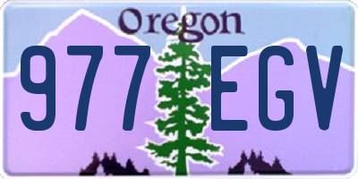 OR license plate 977EGV