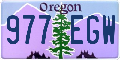 OR license plate 977EGW