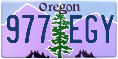 OR license plate 977EGY