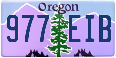 OR license plate 977EIB