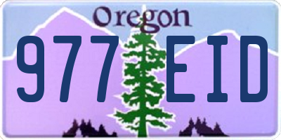 OR license plate 977EID