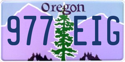 OR license plate 977EIG