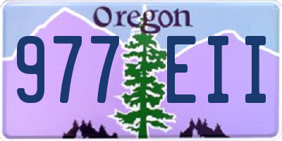 OR license plate 977EII