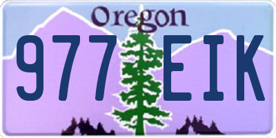 OR license plate 977EIK