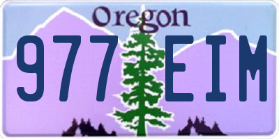 OR license plate 977EIM