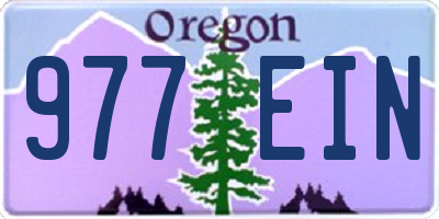 OR license plate 977EIN