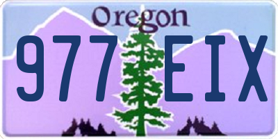 OR license plate 977EIX