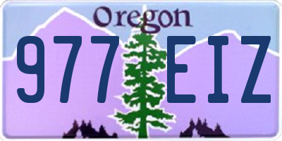 OR license plate 977EIZ