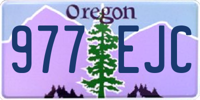 OR license plate 977EJC