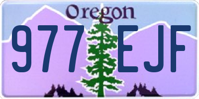 OR license plate 977EJF