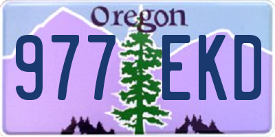 OR license plate 977EKD