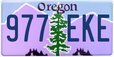 OR license plate 977EKE