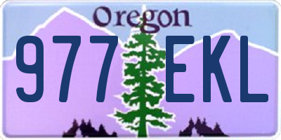 OR license plate 977EKL