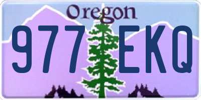 OR license plate 977EKQ