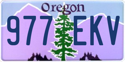 OR license plate 977EKV