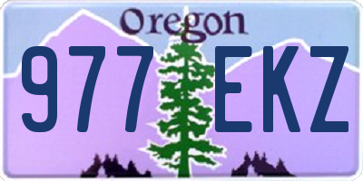 OR license plate 977EKZ