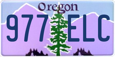 OR license plate 977ELC