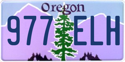 OR license plate 977ELH