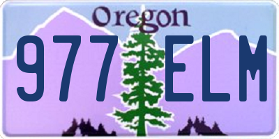 OR license plate 977ELM