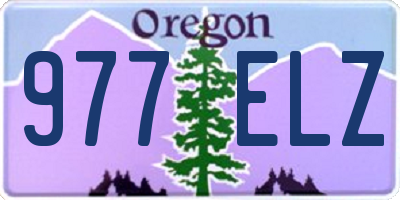 OR license plate 977ELZ