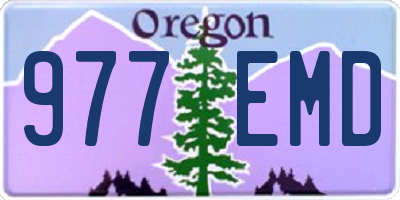 OR license plate 977EMD