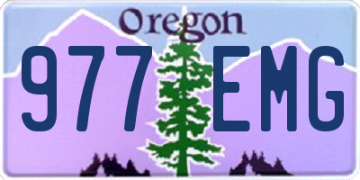 OR license plate 977EMG