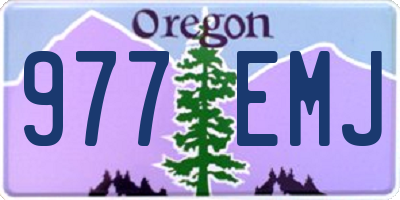 OR license plate 977EMJ
