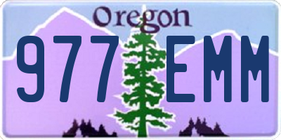 OR license plate 977EMM