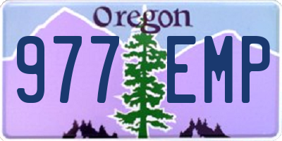 OR license plate 977EMP