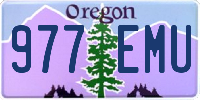 OR license plate 977EMU