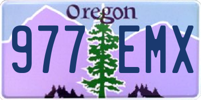 OR license plate 977EMX