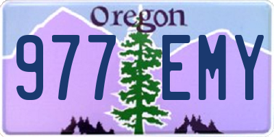 OR license plate 977EMY