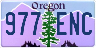 OR license plate 977ENC
