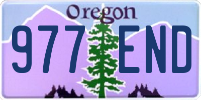 OR license plate 977END