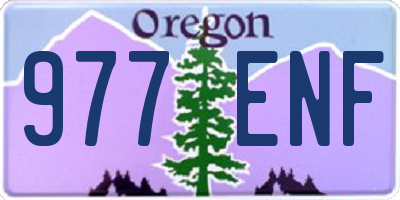 OR license plate 977ENF