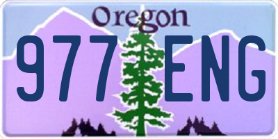 OR license plate 977ENG