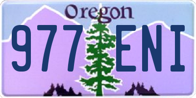 OR license plate 977ENI