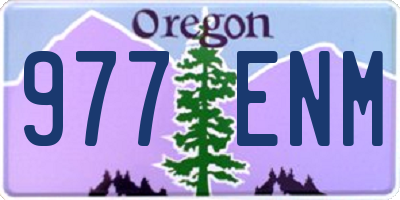 OR license plate 977ENM