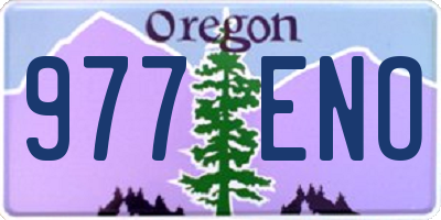OR license plate 977ENO