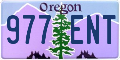 OR license plate 977ENT