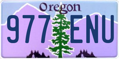 OR license plate 977ENU