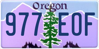 OR license plate 977EOF