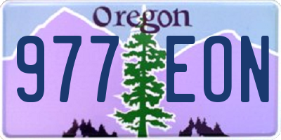 OR license plate 977EON