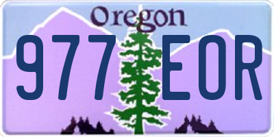 OR license plate 977EOR