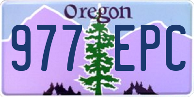 OR license plate 977EPC