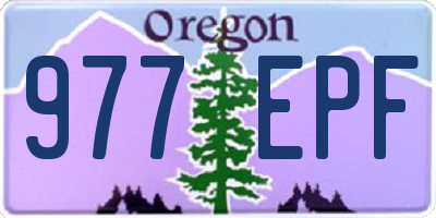OR license plate 977EPF