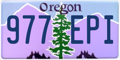 OR license plate 977EPI